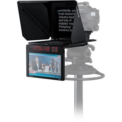Picture of Autoscript EPIC-IP on-camera package with 17" prompt monitor and integrated 17" talent monitor